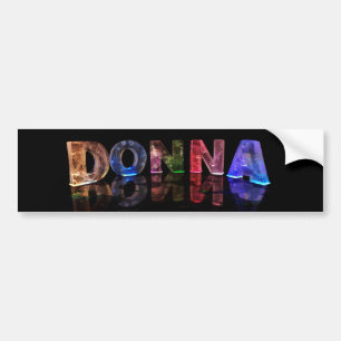 Adesivo Para Carro A Donna conhecida nas luzes 3D (fotografia)