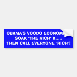 Adesivo Para Carro A ECONOMIA de OBAMA VOODO EMBEBE "os RICOS de