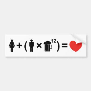 Adesivo Para Carro A Equação do Amor para os Homens