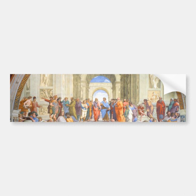 Adesivo Para Carro A escola de Raphael de Atenas (Plato e Aristotle) (Frente)