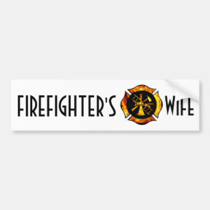 Adesivo Para Carro A esposa Bumpersticker do sapador-bombeiro