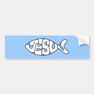 Adesivo Para Carro A etiqueta dos peixes de Jesus - todas as cores!