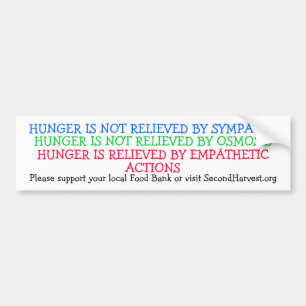 ADESIVO PARA CARRO A FOME NÃO É ALIVIADA PELA SIMPATIA