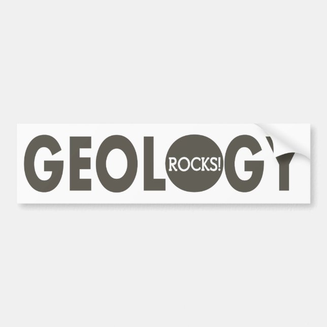 Adesivo Para Carro A geologia balança o slogan (Frente)