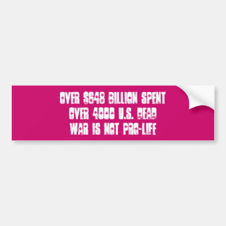 Adesivo Para Carro a guerra não é pro-vida - personalizada