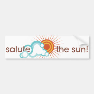 Adesivo Para Carro A ioga fala: Saude o Sun!