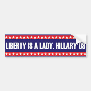 Adesivo Para Carro A liberdade é uma senhora. Hillary'08