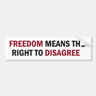 Adesivo Para Carro A liberdade significa o direito de discordar