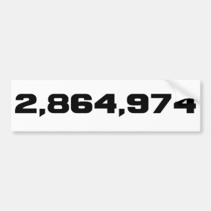 Adesivo Para Carro A margem de Hillary Clinton de vitória: 2.864.974