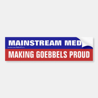 Adesivo Para Carro A Mídia Mainstream É Fazer Goebbels Orgulhosa