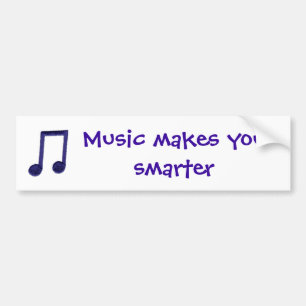 Adesivo Para Carro A música fá-lo mais esperto