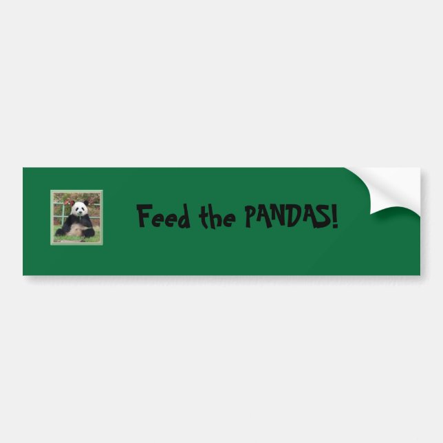 Adesivo Para Carro a panda, alimenta as PANDAS! (Frente)