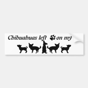 Adesivo Para Carro A pata esquerda das chihuahuas imprime minhas