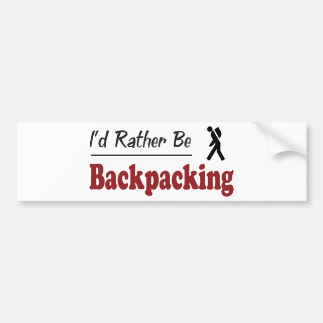 Adesivo Para Carro A preferencialmente Backpacking (Frente)