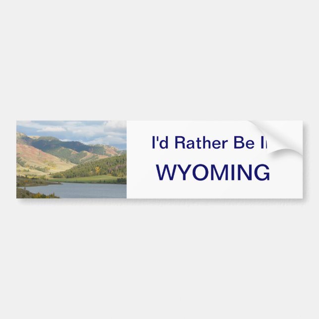 Adesivo Para Carro A preferencialmente esteja na etiqueta de Wyoming (Frente)