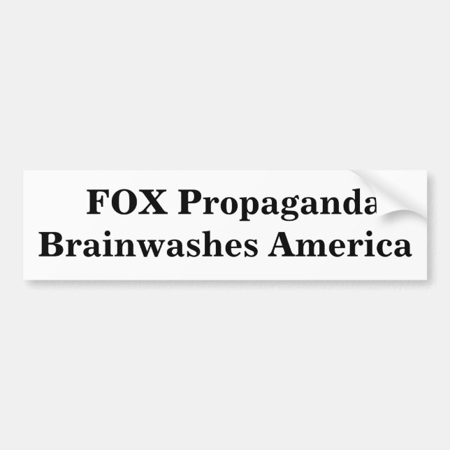 Adesivo Para Carro A propaganda da RAPOSA Brainwashes América (Frente)