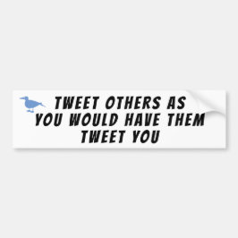 Adesivo Para Carro A Regra de Ouro para Tweetar