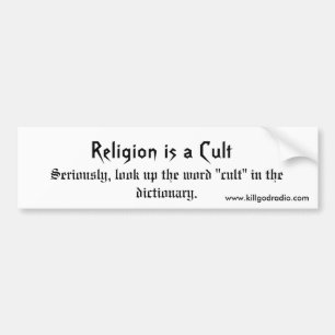 Adesivo Para Carro A religião é um culto - personalizado