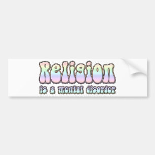 Adesivo Para Carro A religião é um transtorno mental