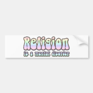 Adesivo Para Carro A religião é um transtorno mental
