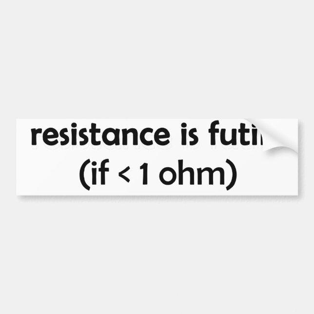 Adesivo Para Carro a resistência é inútil (Frente)