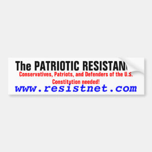 Adesivo Para Carro A RESISTÊNCIA PATRIÓTICA, conservadores, patriot