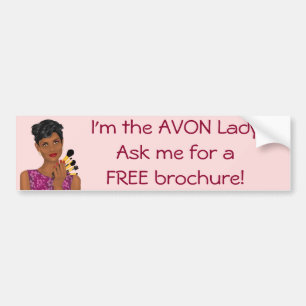 Adesivo Para Carro A Senhora Avon, Modelo de Beleza, Afro-Americano