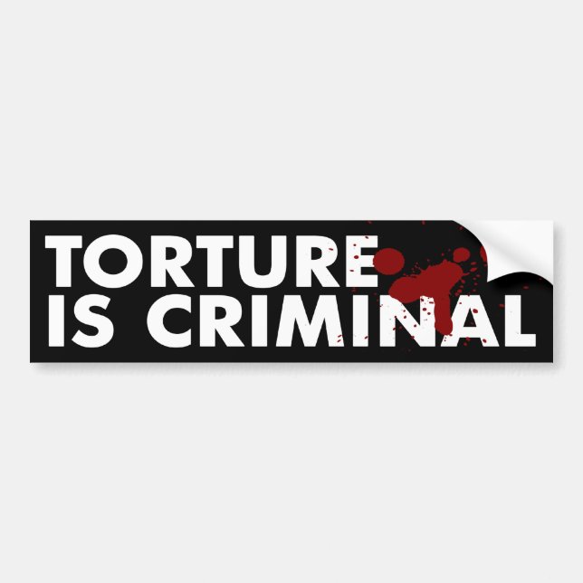 Adesivo Para Carro A tortura é autocolante no vidro traseiro (Frente)