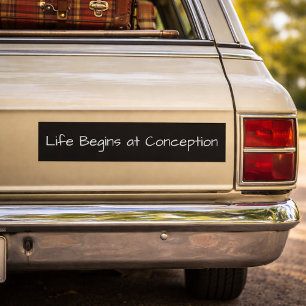 Adesivo Para Carro A Vida Começa na Concepção Pró Vida Anti Aborto