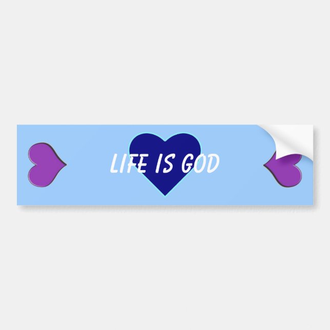 Adesivo Para Carro A vida é deus (a vida é boa) (Frente)