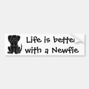 Adesivo Para Carro A vida é melhor com um Newfie