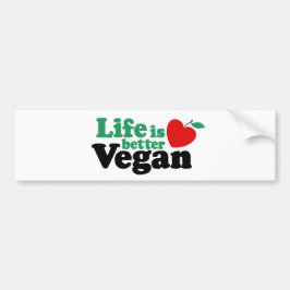 Adesivo Para Carro A Vida É Melhor Vegan
