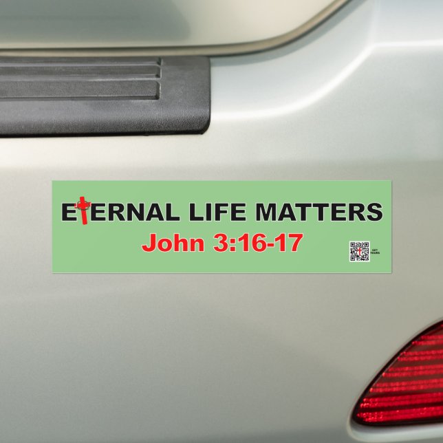 Adesivo Para Carro A vida eterna é importante (No carro)