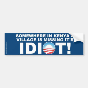 Adesivo Para Carro A vila do Kenyan que falta o é idiota