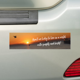 Adesivo Para Carro "A World With Sunsets and Birds"