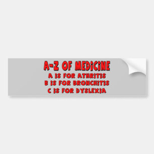 Adesivo Para Carro A-Z da dislexia