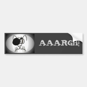 Adesivo Para Carro aaargh! Gato do pirata do remendo do olho