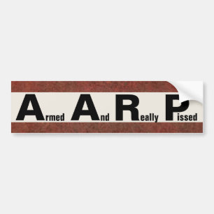 Adesivo Para Carro AARP significa ARMADO E MIJA REALMENTE