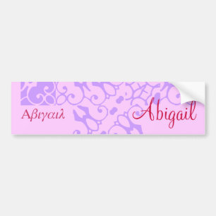 Adesivo Para Carro Abigail Designer Name III Bumper Sticker