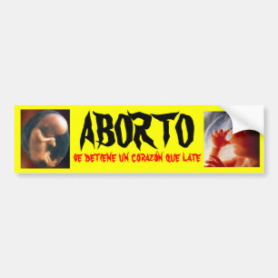 Adesivo Para Carro ABORTO se detiene un corazón tarde