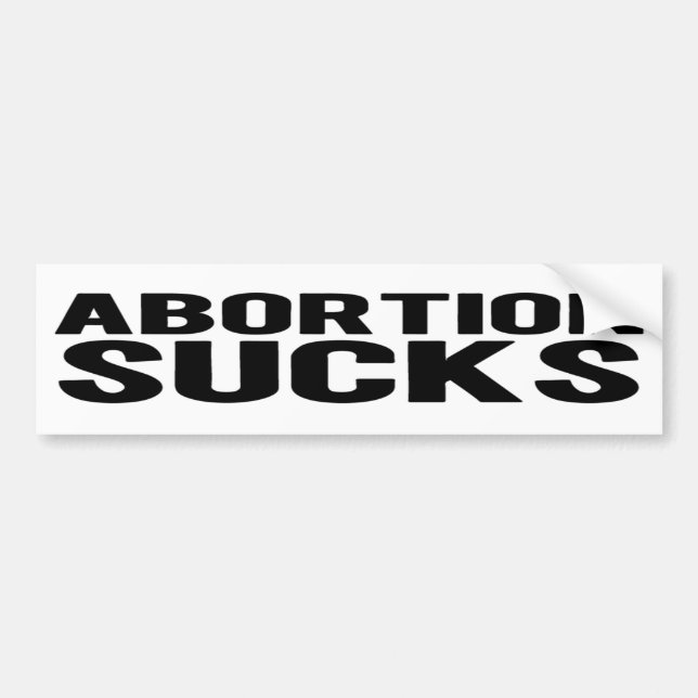 ADESIVO PARA CARRO ABORTO SUCKS  (Frente)