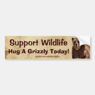 Adesivo Para Carro ABRAÇAR UM Bumper Divertido, GRIZZZZZZY