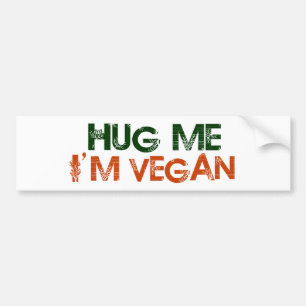 Adesivo Para Carro Abrace-me que eu sou Vegan