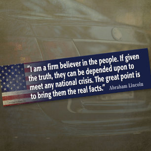 Adesivo Para Carro Abraham Lincoln Cotação Bumper Sticker
