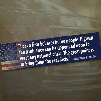 Adesivo Para Carro Abraham Lincoln Cotação Bumper Sticker