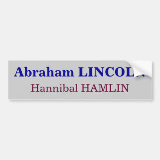 Adesivo Para Carro Abraham Lincoln, Hannibal Hamlin