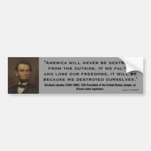 Adesivo Para Carro Abraham Lincoln se nós hesitamos de nos citaçõe
