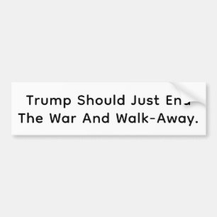 Adesivo Para Carro Acabe Com a Guerra, Trump. Hankamer Artjunkhaus Ar