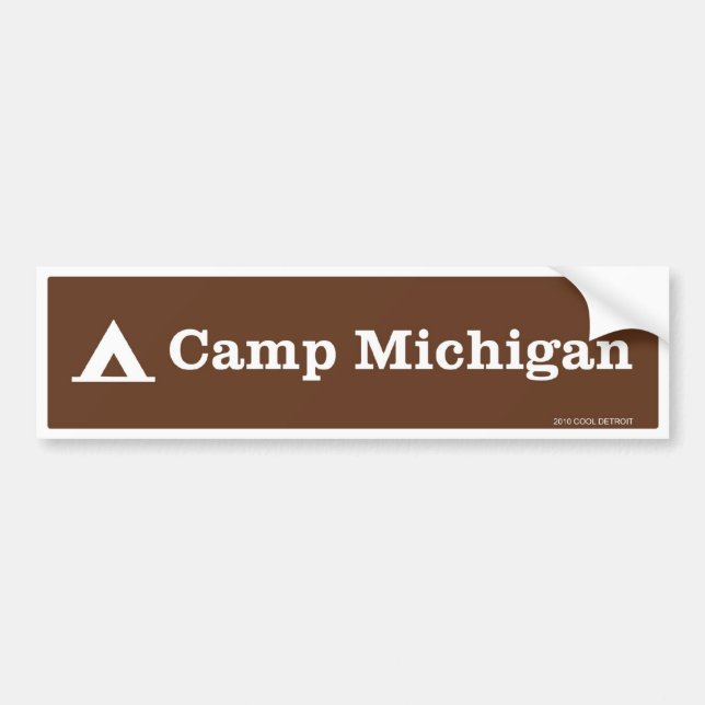 Adesivo Para Carro Acampamento Michigan (Frente)