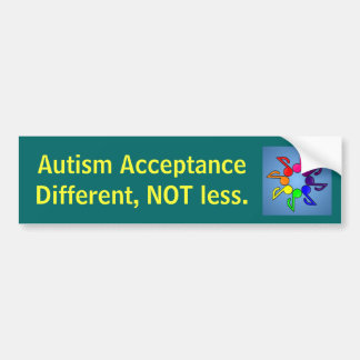 Adesivo Para Carro Aceitação diferente, NÃO menos do autismo